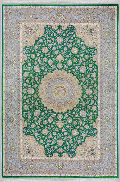Hand Made Turkish Silk Persian design rugs Abc-Silk-2018